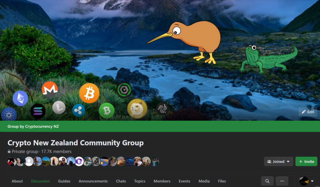 Cryptocurrency NZ Facebook Community Group