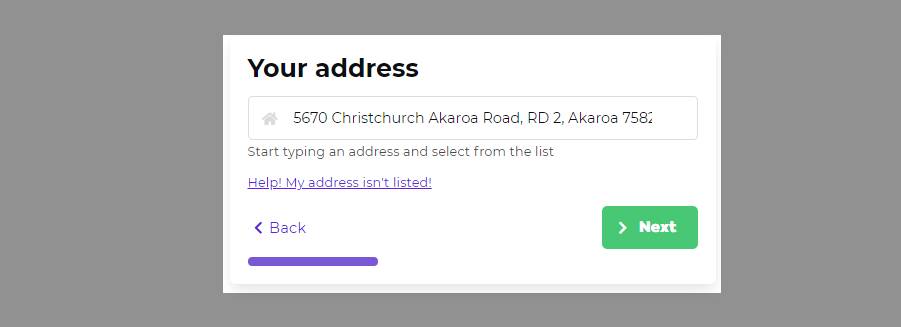 Easy Crypto NZ address verification form for providing residential address details