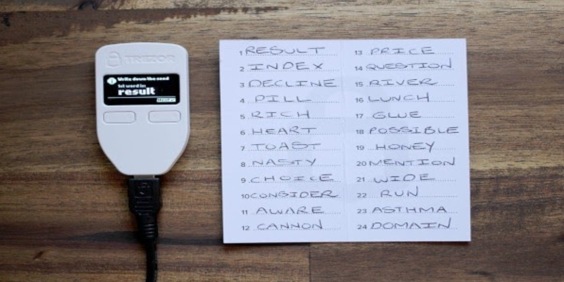 Trezor Wallet Backup 12 word Phrase
