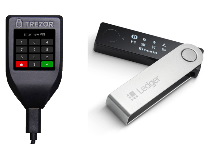 Trezor and Ledger hardware wallets