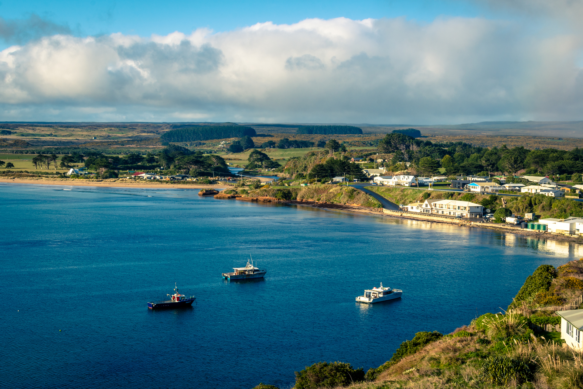 Waitangi township on Chatham Islands