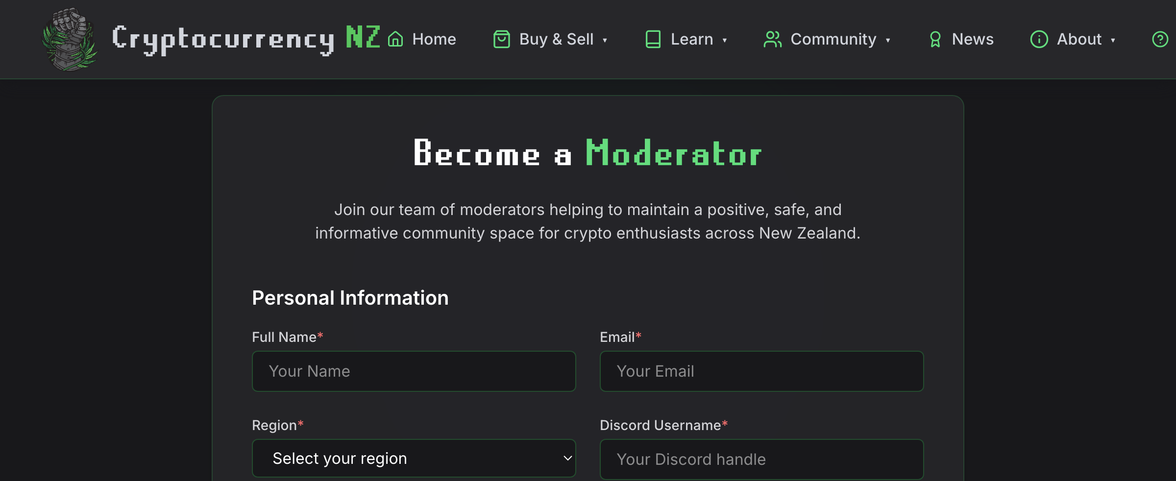 Become A Mod - Cryptocurrency NZ