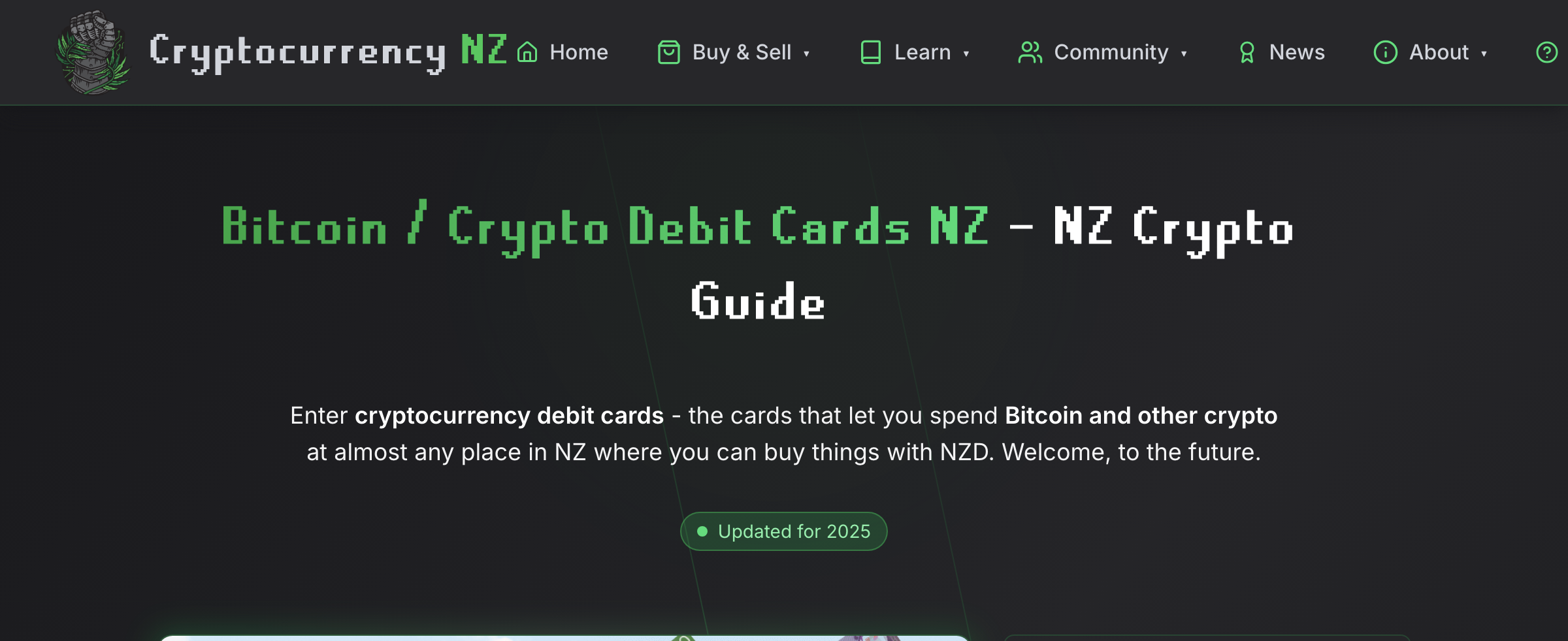 Crypto Debit Cards - Cryptocurrency NZ