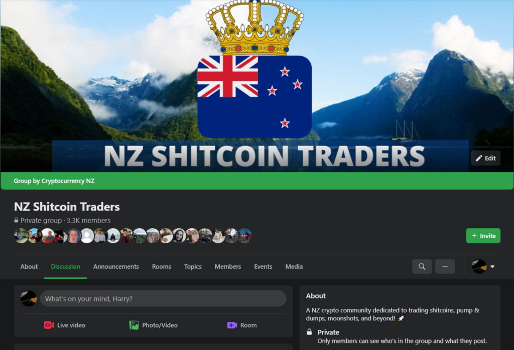 NZ Shitcoin Traders Facebook Group